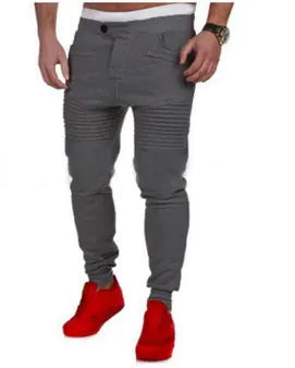 Men's Slim Fit Sports Joggers with Striped Design