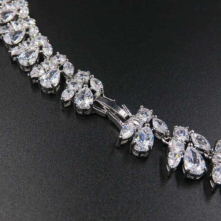 Luxury Bling Zircon Necklace and Earring set