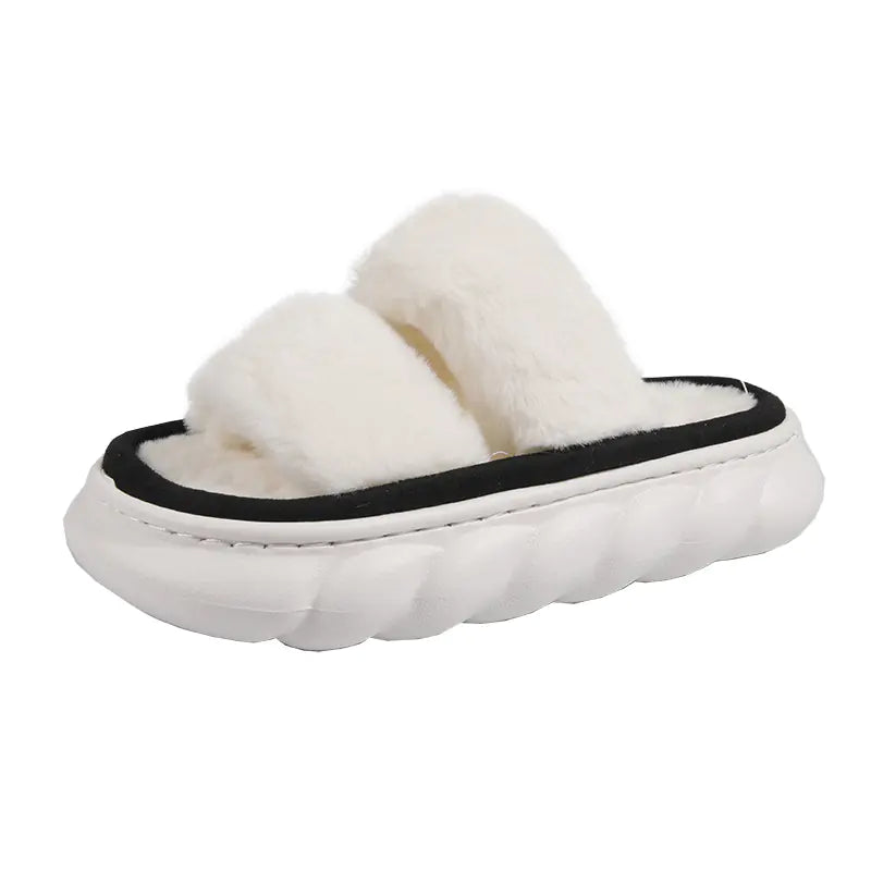 Heavy-soled Fur Slippers for Home Comfort - Comfort Gift Box