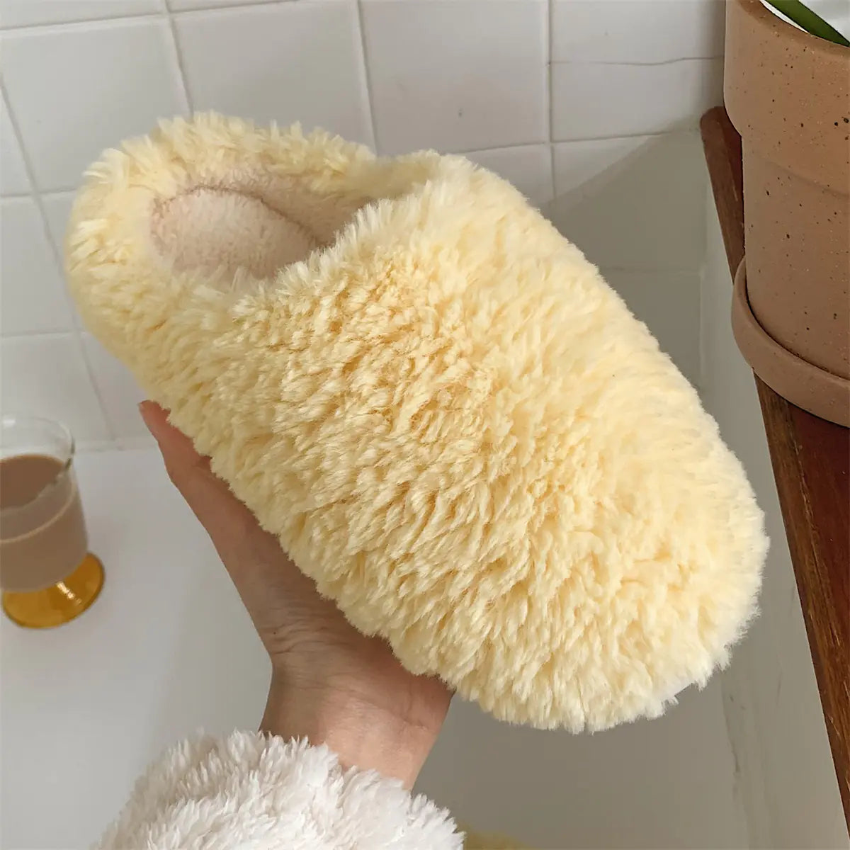 Cute Furry Winter Home Slippers for Women