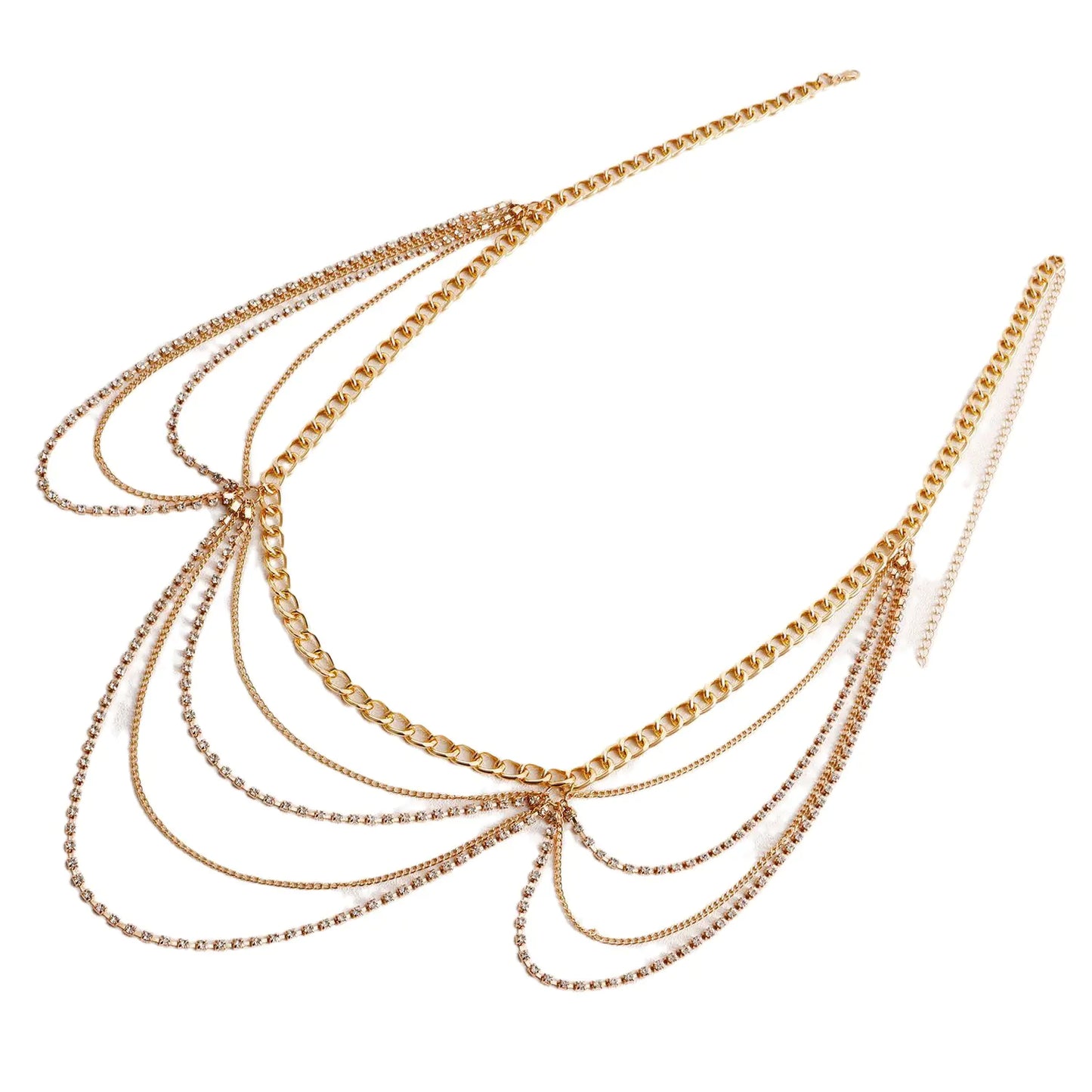 Trendy Rhinestone Body Chain for Women’s Bikini