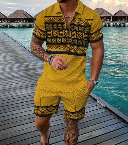 Mandala Polo Set - Shirt + Shorts (One Set) - Comfort Gift Box