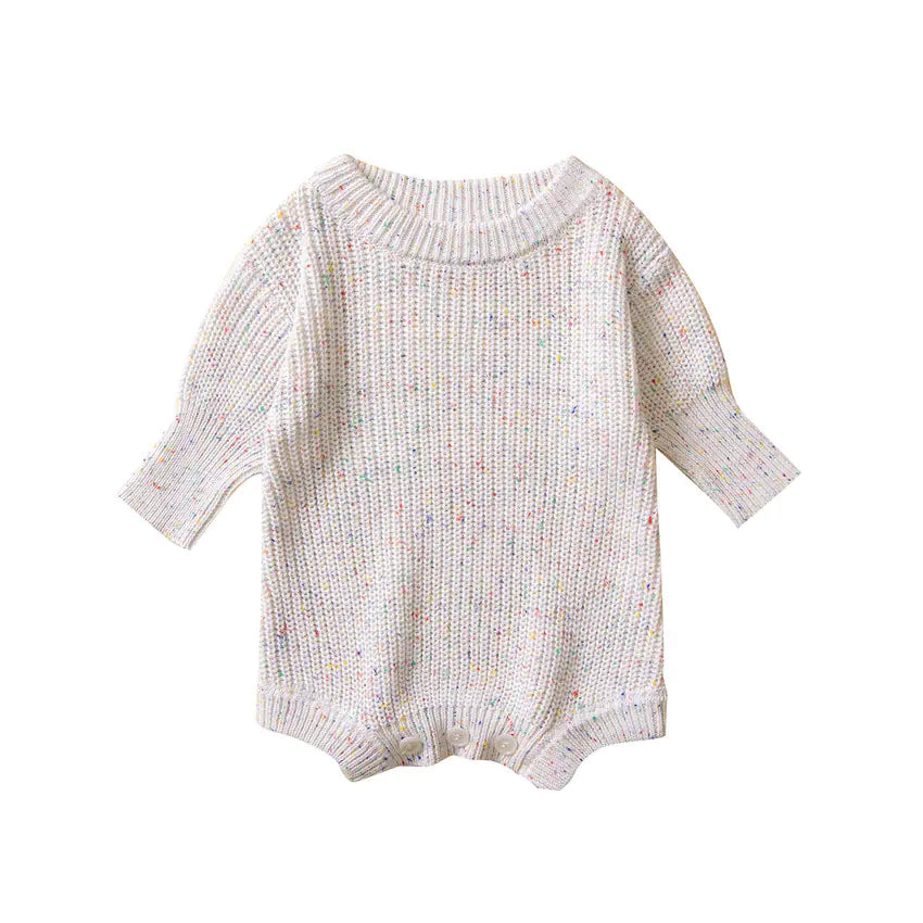 Baby Girls' Fashionable Knitted Jumpsuit