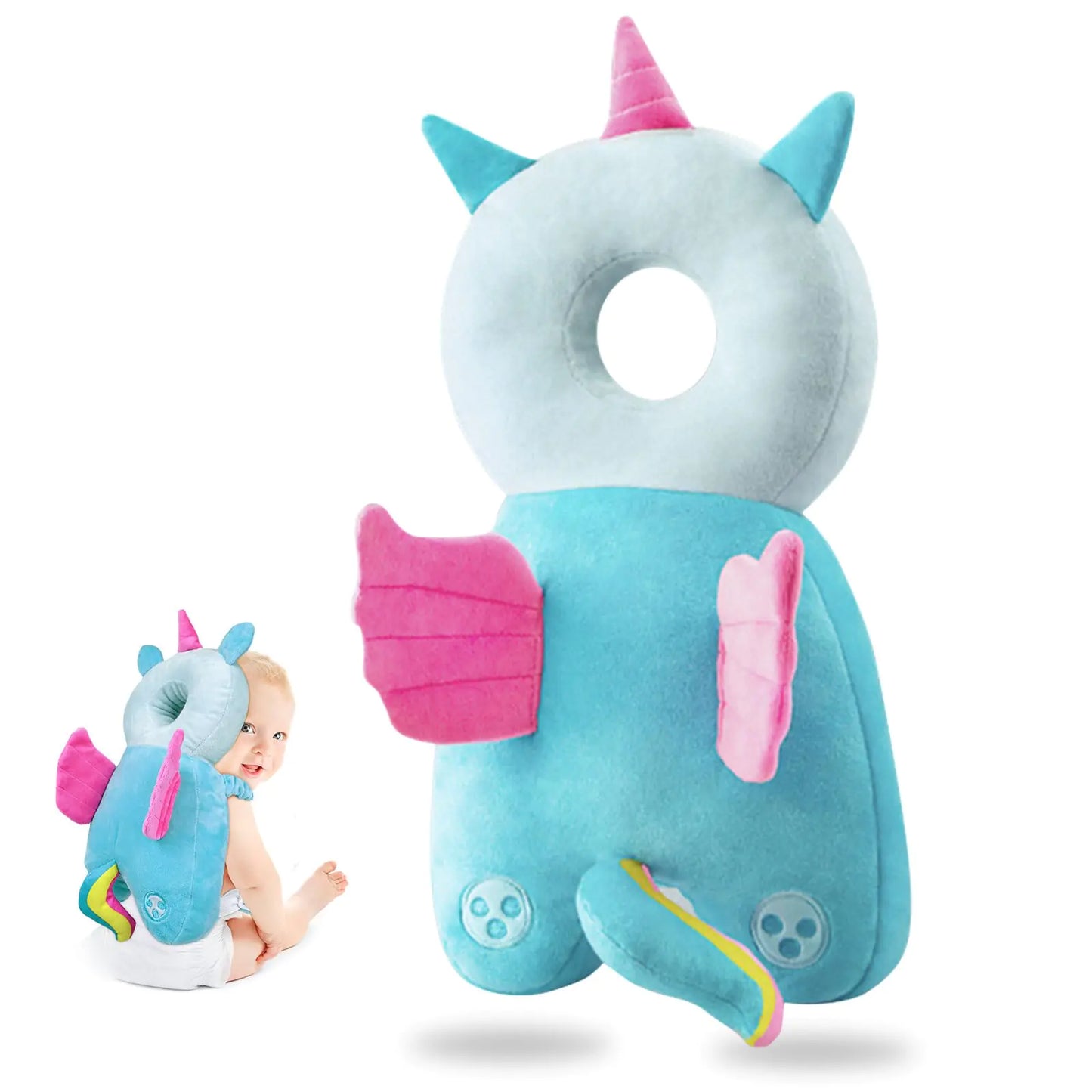 Baby Head Protector Backpack Baby Head Protection Backpack for Falling Crawling and Walking Toddler Essentials Baby Backpack Head Protection Pillow for 5-24 Months (Elves)