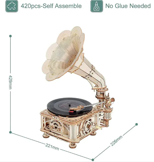 Wooden Gramophone Model