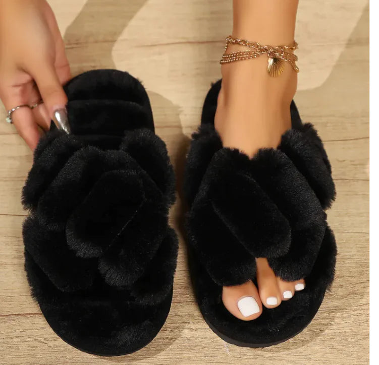 Fluffy Comfort Women's Non-Slip Slippers - Comfort Gift Box