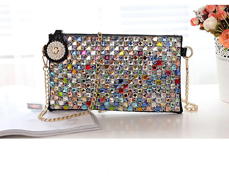 Rhinestone Clutch Bag for Ladies - Fashion Diamond Style