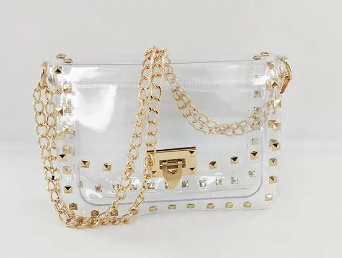 Chain Bag, Crossbody Mini Bag, Transparent Jelly Bag