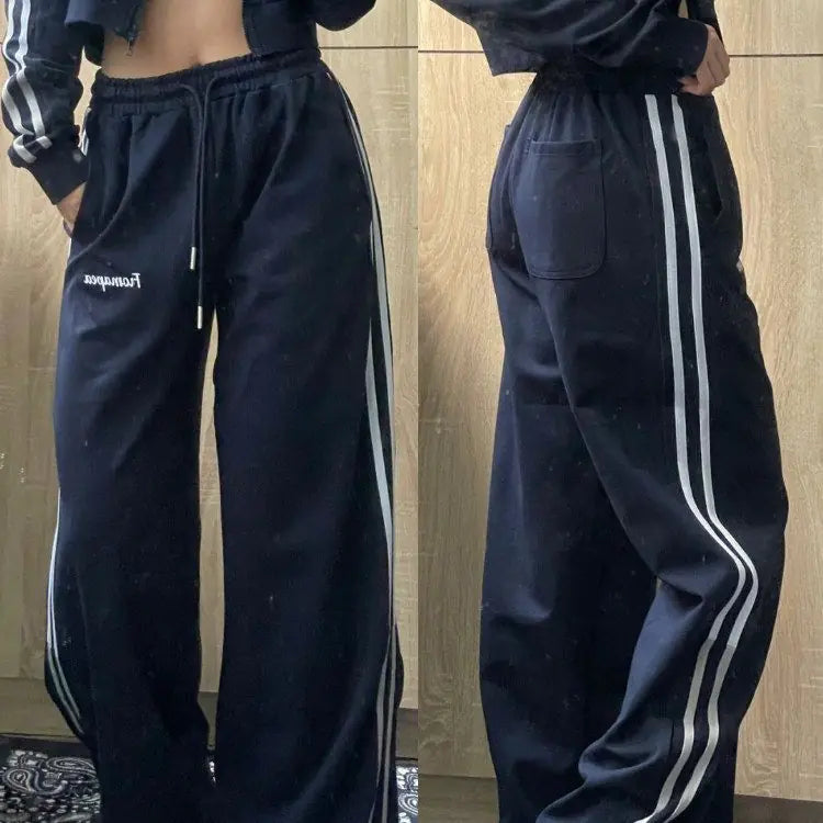 Vintage Striped Hip-hop Casual Trousers