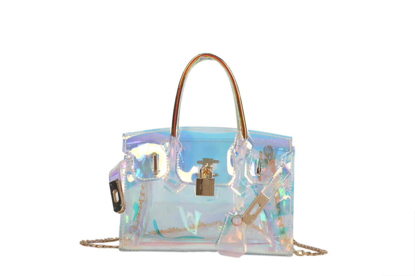 Transparent Women's Bag, Laser Mini Shoulder Bag
