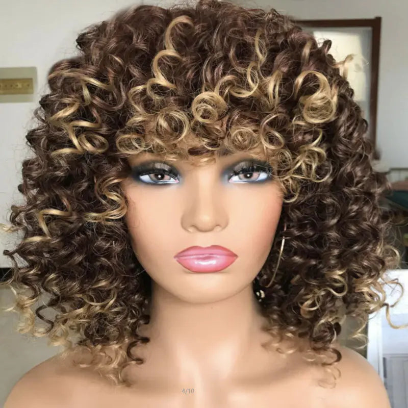 Women's Fluffy High-Temperature Silk wig
