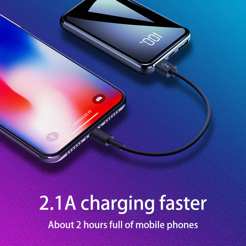 20000mAh Ultra-Thin Mirror Portable Power Bank - Comfort Gift Box