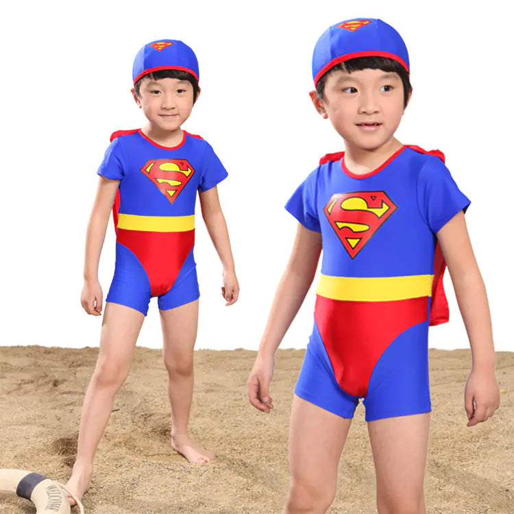 Boys' Cartoon One-Piece Swimwear for Kids