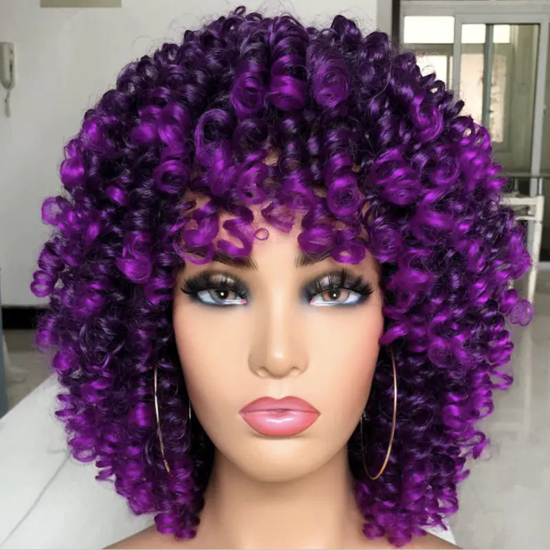 Women's Fluffy High-Temperature Silk wig
