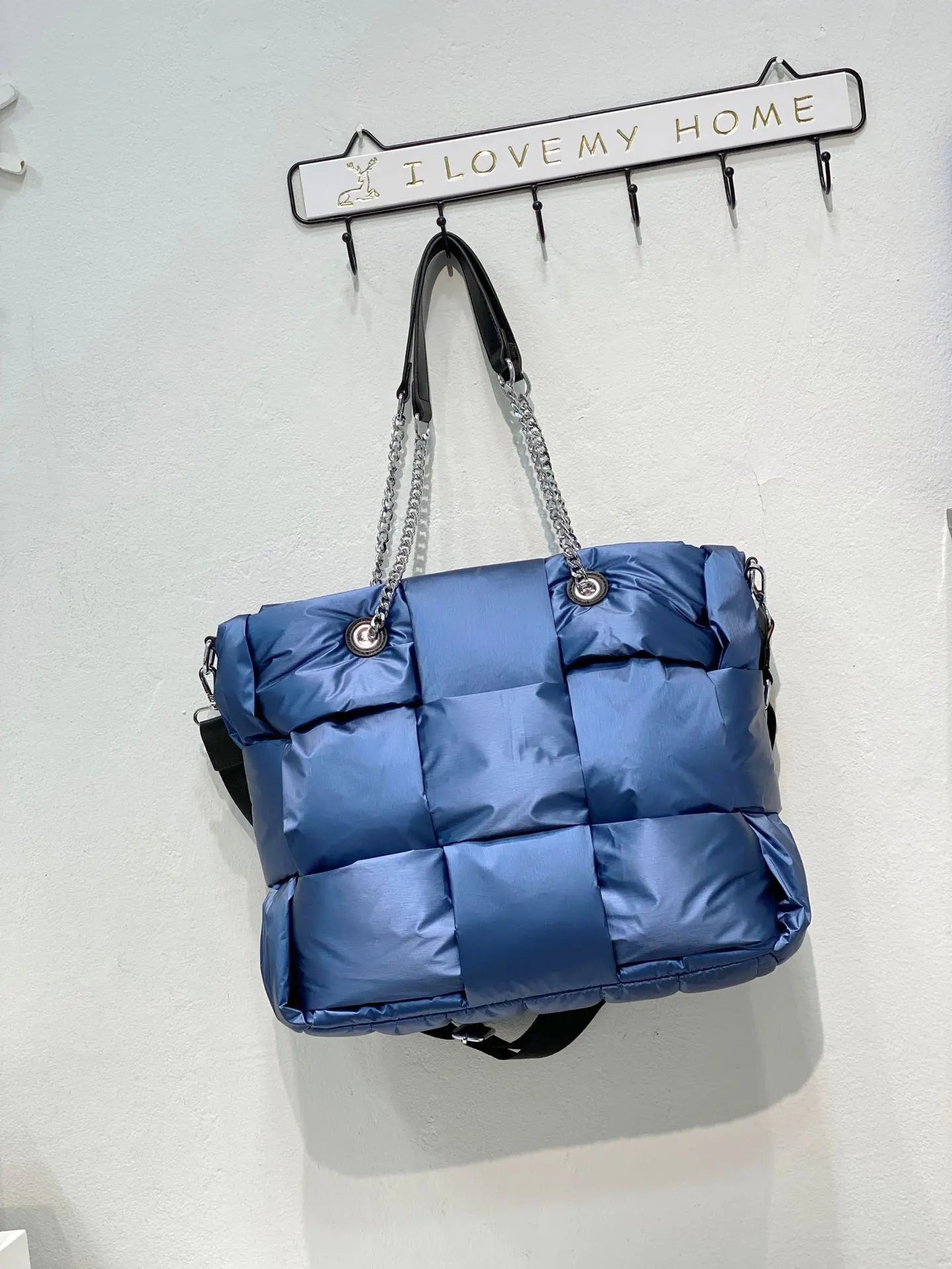 Fashionable Women's Cotton Jacket with Feather Bag