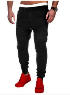 Men's Slim Fit Sports Joggers with Striped Design