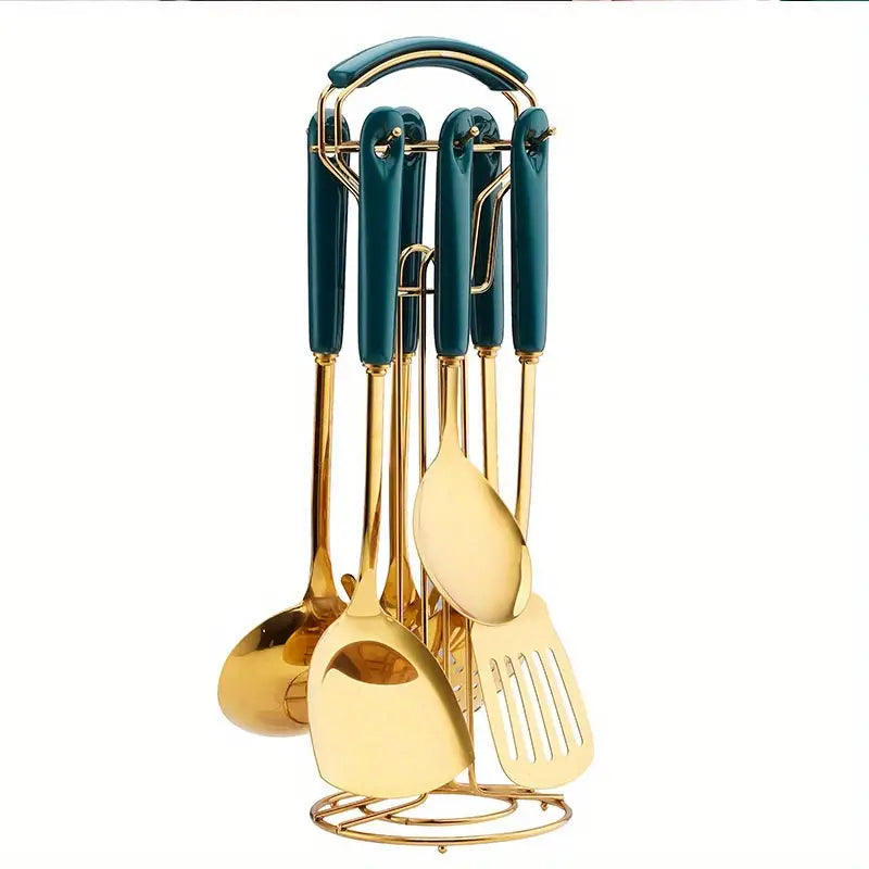 Luxury Lightweight Kitchen Utensil Set with Ceramic Handle
