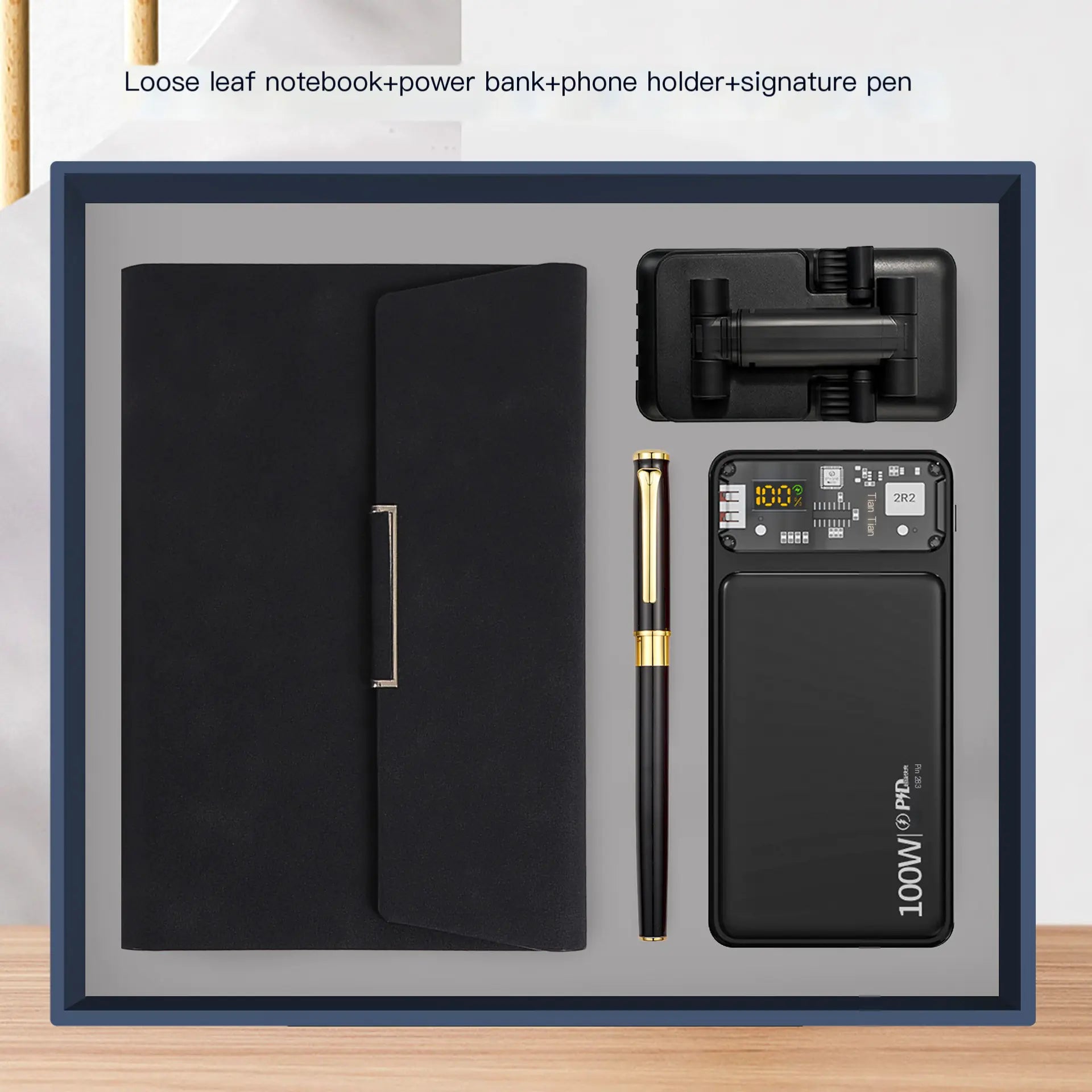 A5 Business Notebook Gift Set with Pen and Power Bank - Comfort Gift Box