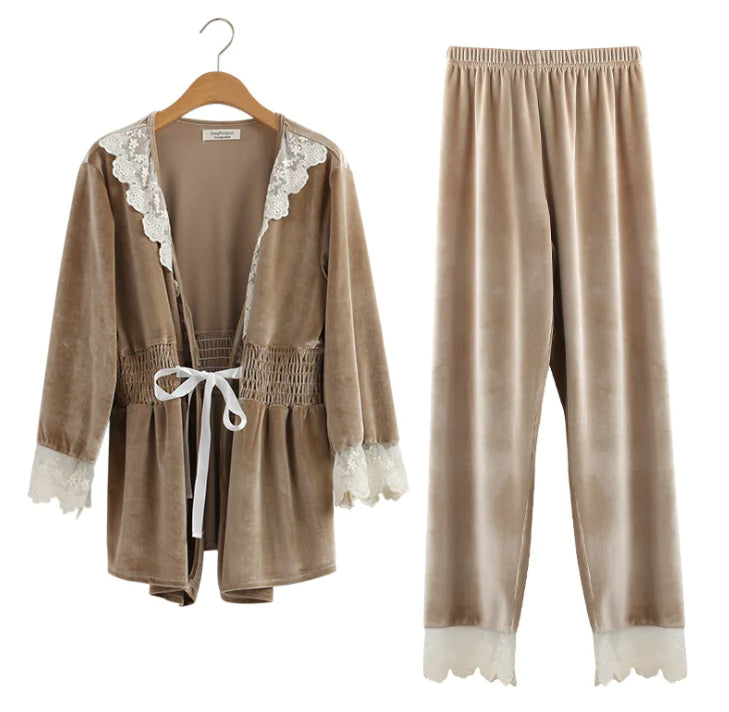 Velvet Loungewear Set - Sexy Pajamas - Comfort Gift Box