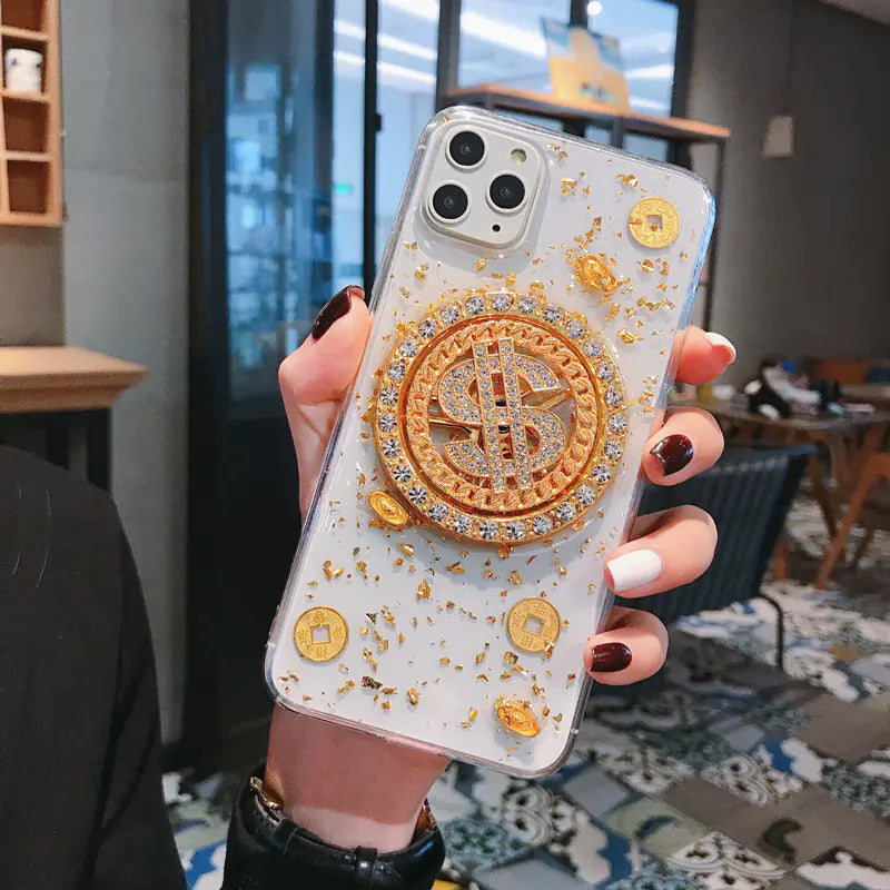 Luxury 3D Diamond Dollar Turnplate Phone Case