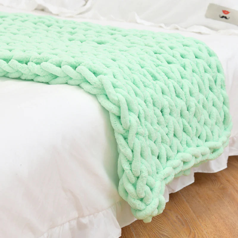 Weighted Knitted Wool Blanket - Comfort Gift Box