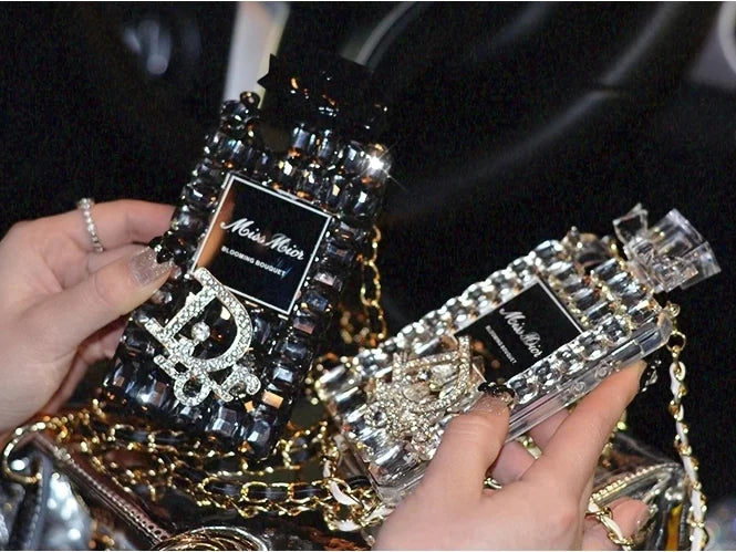Perfume Bottle  Rhinestones Phone Case  Gift - Comfort Gift Box