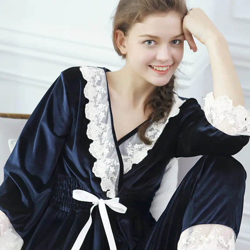 Velvet Loungewear Set - Sexy Pajamas - Comfort Gift Box