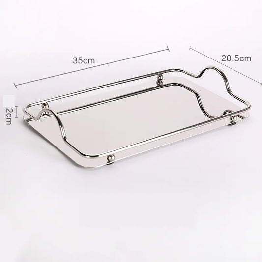 Nordic Stainless Steel Double Ear Serving Tray
