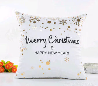 Exclusive Gold Foil Christmas Pillow Covers (Set)