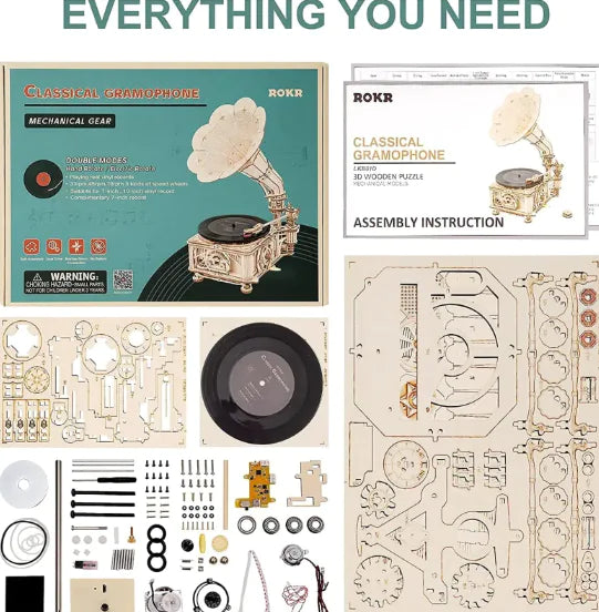 Wooden Gramophone Model