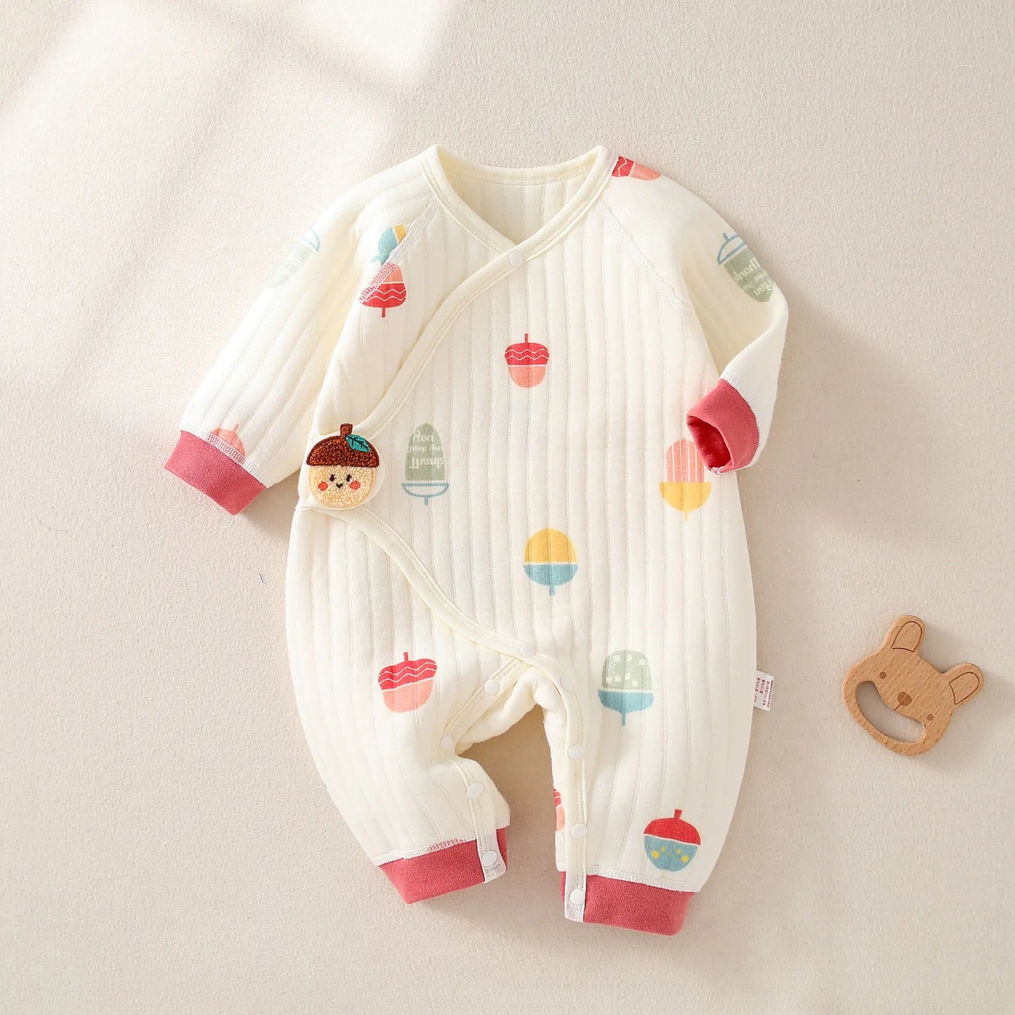 Warm Quilted Newborn Baby Jumpsuit