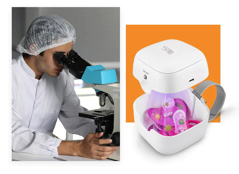 Pacifier Sterilizer with UV Light – Portable Storage Box - Comfort Gift Box