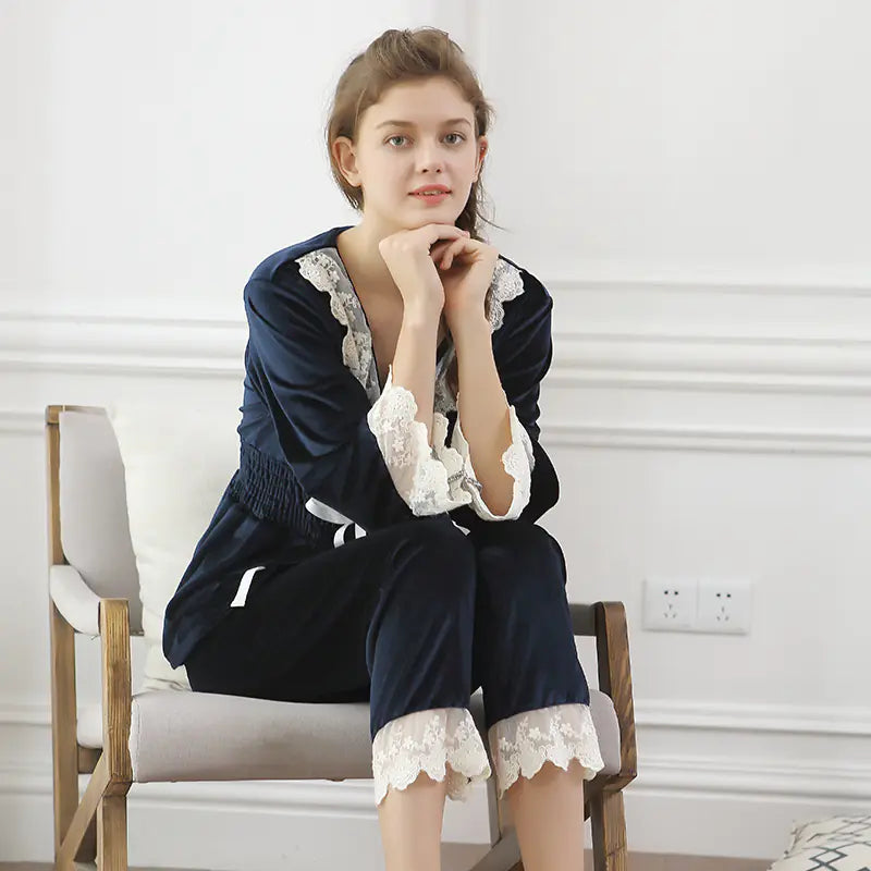 Velvet Loungewear Set - Sexy Pajamas - Comfort Gift Box