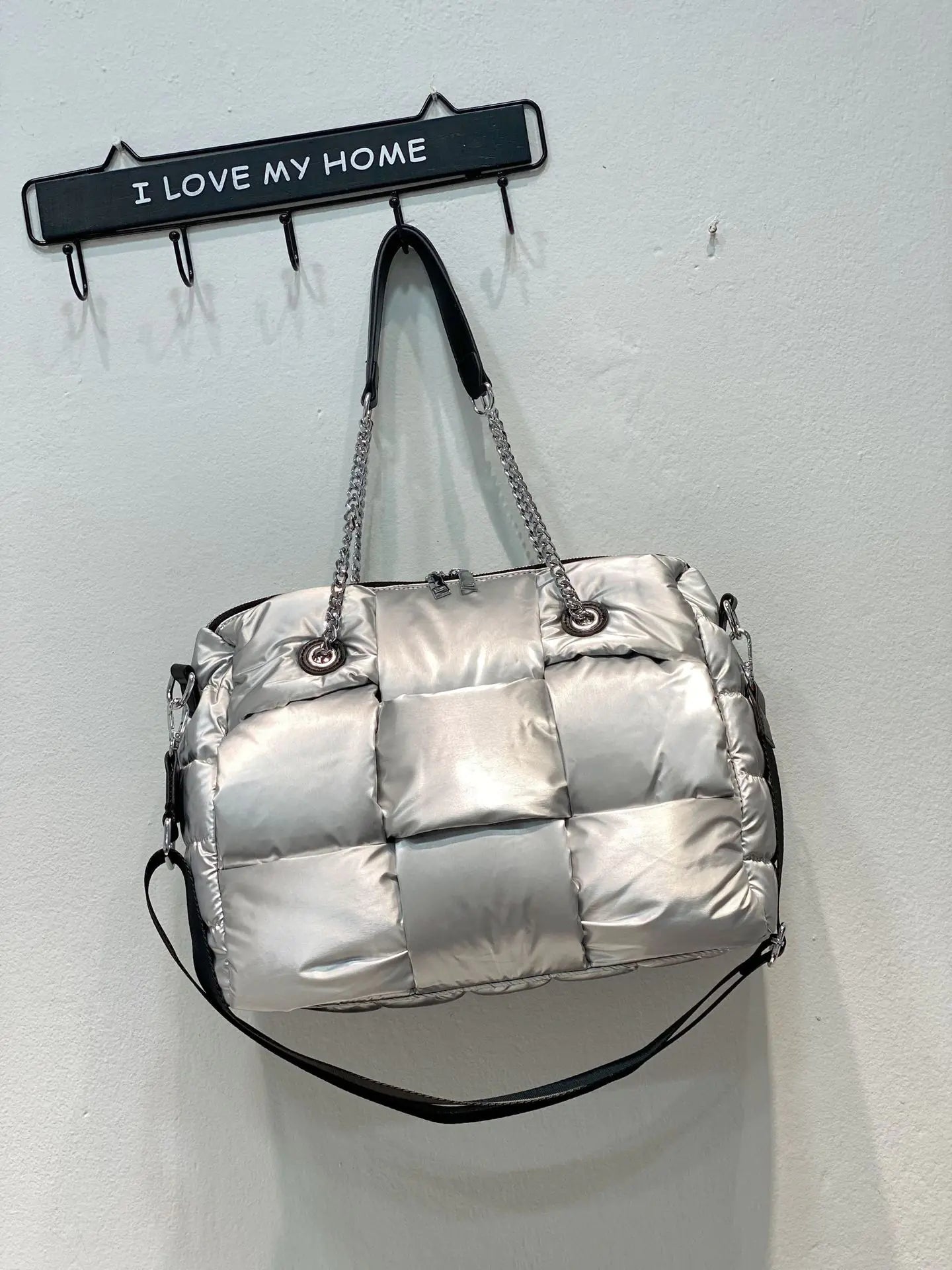 Fashionable Women's Cotton Jacket with Feather Bag