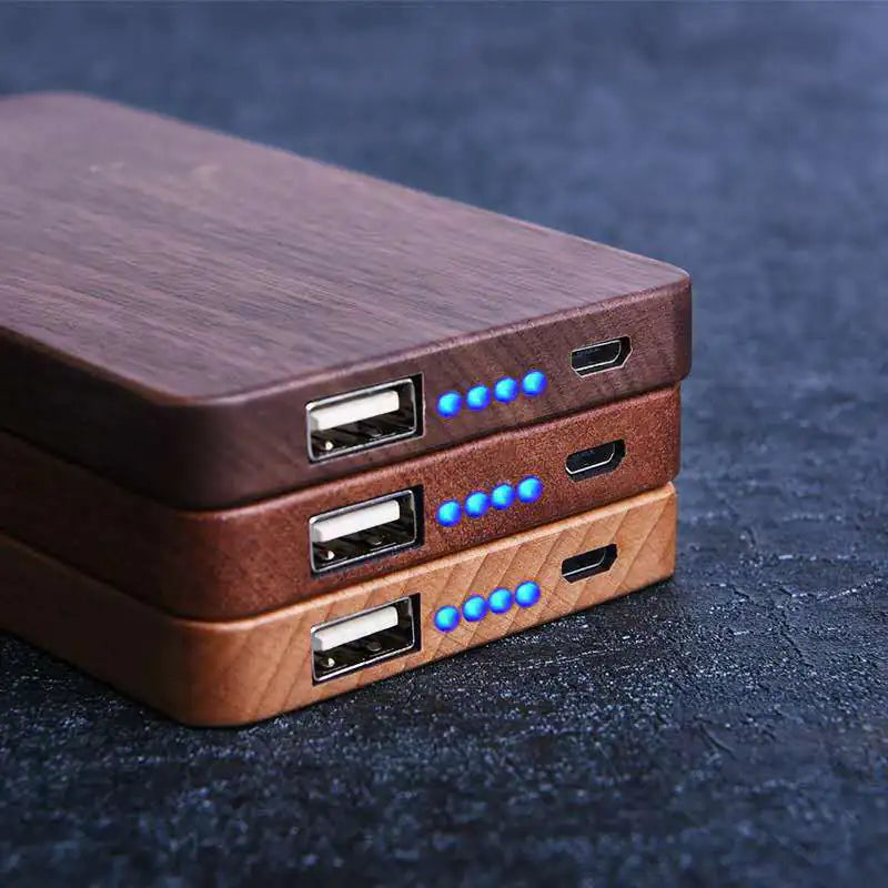 Wooden Power Bank - Portable Charger - Comfort Gift Box