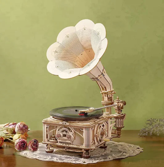 Wooden Gramophone Model