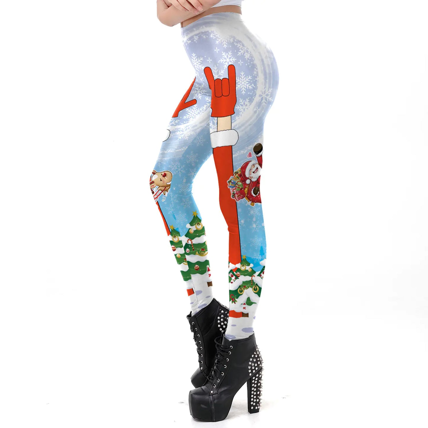 Christmas Gift Digital Print High Elastic Leggings