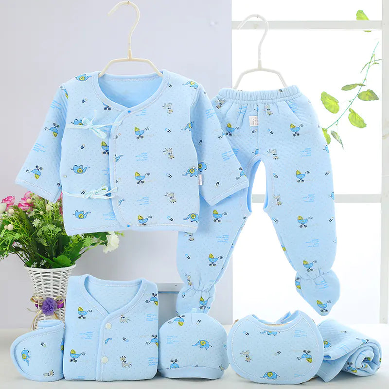 Luxury 7-Piece Cotton Clothing Set for Newborns