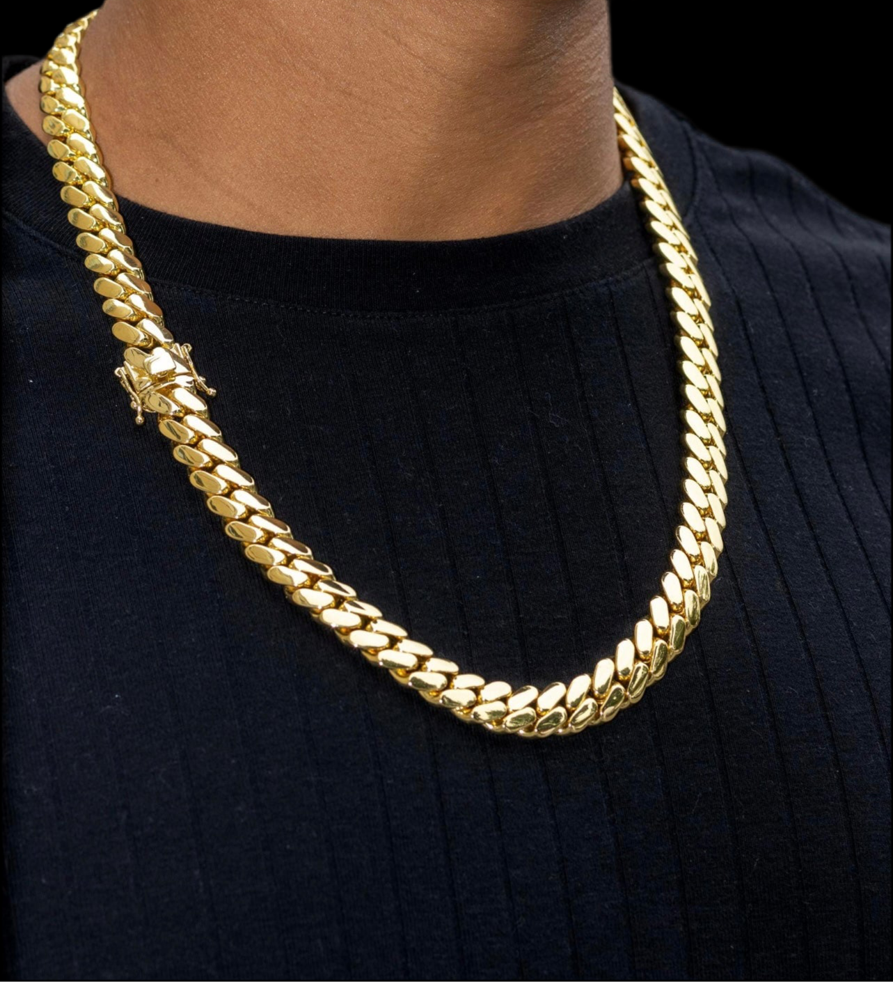 24K Cuban link chain