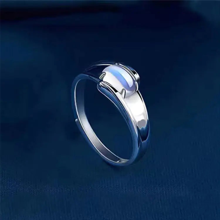 Moonstone Couple Ring Set - Niche Design for Him & Her