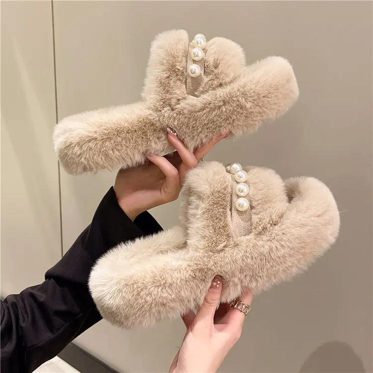 Furry Air-Conditioned Room Slippers