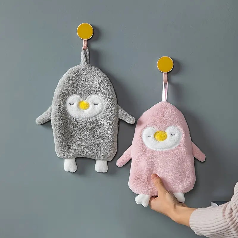 Penguin Coral Fleece Towels - Absorbent Hand Towels