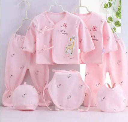Luxury 7-Piece Cotton Clothing Set for Newborns