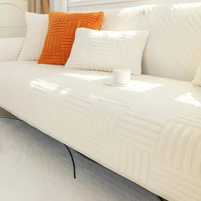 Plush Striped Non-slip Sofa Cushion 35.43"x70.87" - Comfort Gift Box