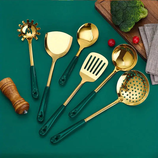 Luxury Lightweight Kitchen Utensil Set with Ceramic Handle