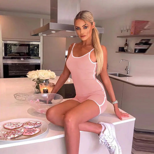 Lifted Buttocks Jumpsuit with Straps