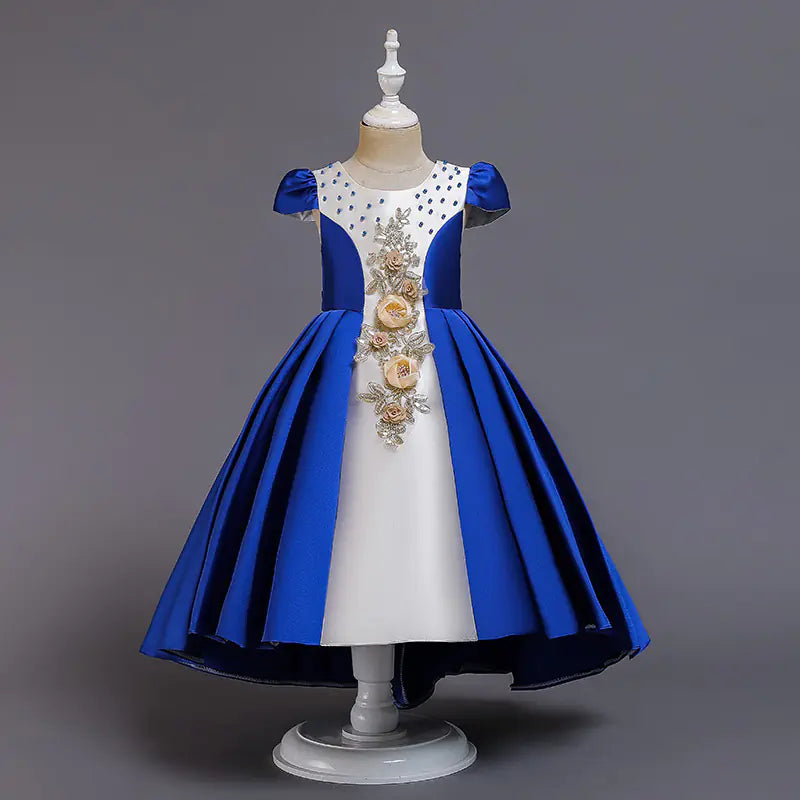 Fluffy Embroidered Princess Dress for Girls