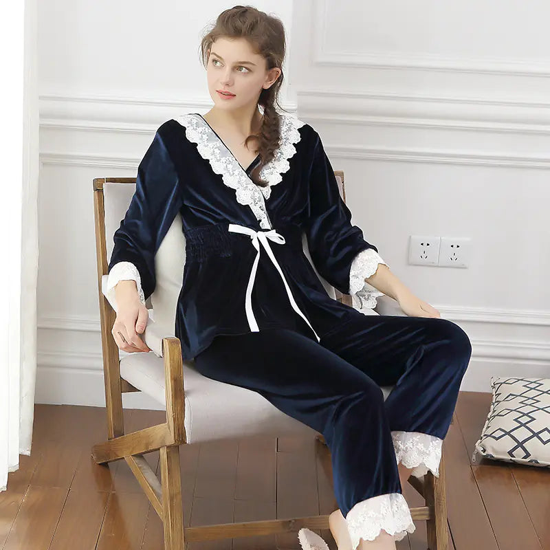 Velvet Loungewear Set - Sexy Pajamas - Comfort Gift Box
