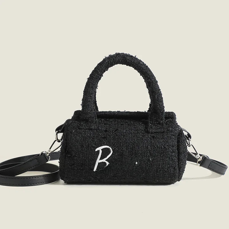 Barbie Collaboration Stylish Cylindrical Handbag