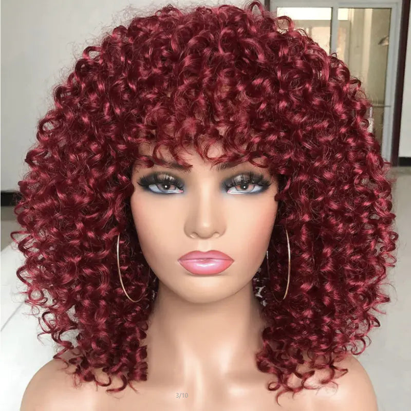 Women's Fluffy High-Temperature Silk wig